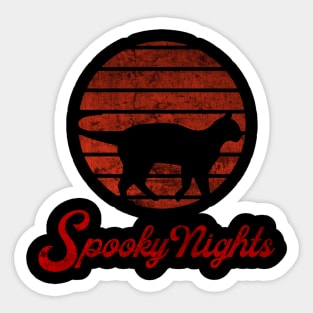 Spooky Nights Halloween Cat Sticker